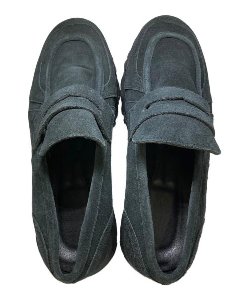 OPENING act（オープニングアクト）OPENING ACT (オープニングアクト) ボリュームVIBRAMソールリアルレザーローファースニーカー ブラック サイズ:43の古着・服飾アイテム