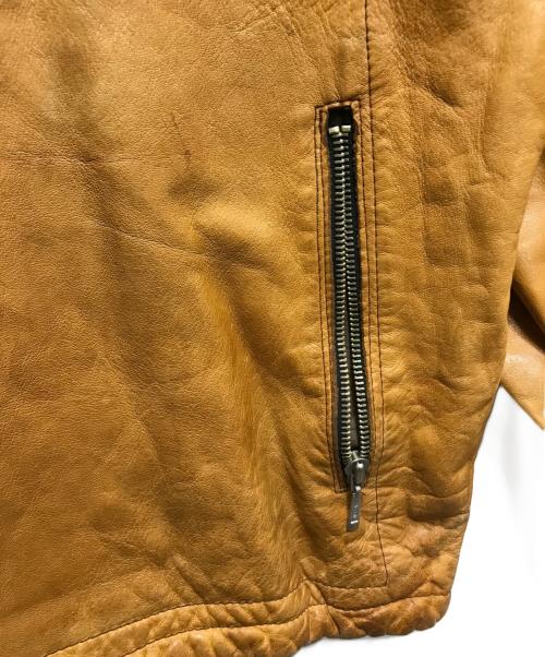 USED（ユーズド）USED (ユーズド) レザープルオーバー アノラックパーカー / DEPEジップ ブラウン サイズ:不明の古着・服飾アイテム
