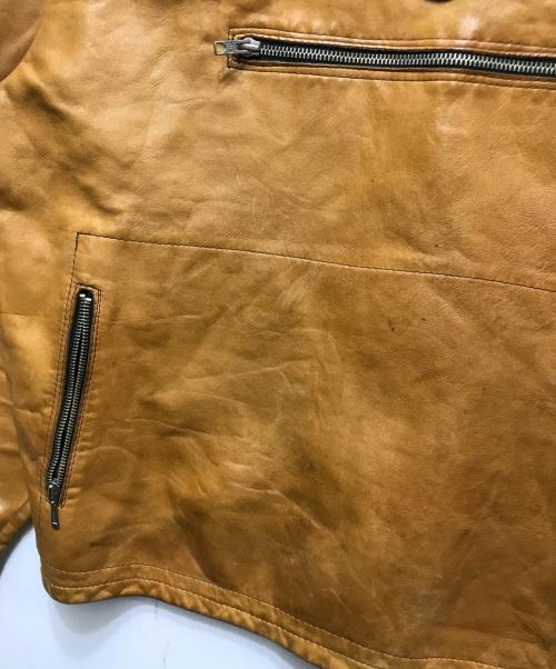 USED（ユーズド）USED (ユーズド) レザープルオーバー アノラックパーカー / DEPEジップ ブラウン サイズ:不明の古着・服飾アイテム