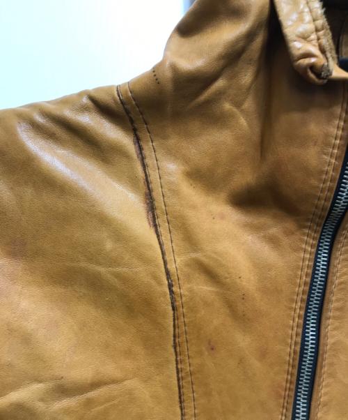 USED（ユーズド）USED (ユーズド) レザープルオーバー アノラックパーカー / DEPEジップ ブラウン サイズ:不明の古着・服飾アイテム