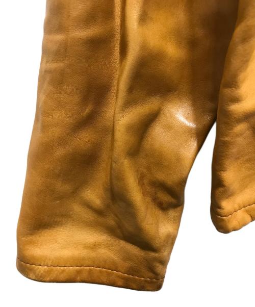 USED（ユーズド）USED (ユーズド) レザープルオーバー アノラックパーカー / DEPEジップ ブラウン サイズ:不明の古着・服飾アイテム