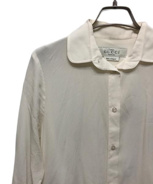 GUCCI（グッチ）GUCCI (グッチ) シルクシャツ ホワイト サイズ:38の古着・服飾アイテム