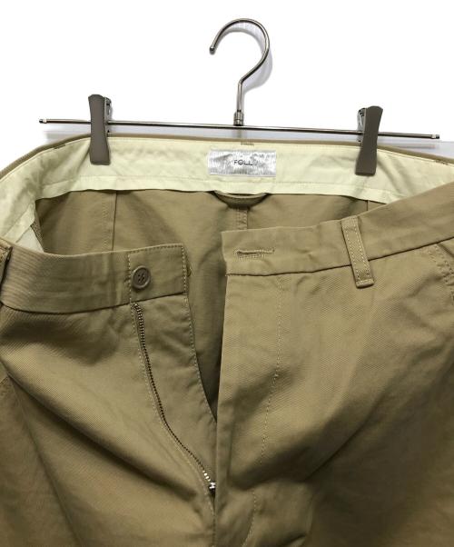 FOLL（フォル）FOLL (フォル) peach skin bio wardrobe chino / 	25030684001030 ブラウン サイズ:3の古着・服飾アイテム