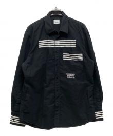 BURBERRY LONDON（バーバリーロンドン）の古着「ストライプシャツ」｜ブラック