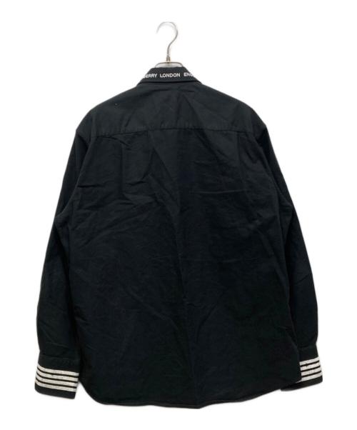 BURBERRY LONDON（バーバリーロンドン）BURBERRY LONDON (バーバリーロンドン) ストライプシャツ ブラック サイズ:XLの古着・服飾アイテム