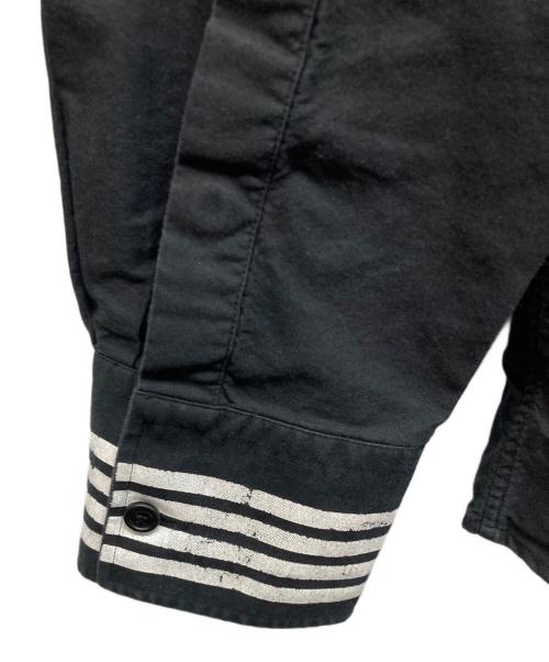 BURBERRY LONDON（バーバリーロンドン）BURBERRY LONDON (バーバリーロンドン) ストライプシャツ ブラック サイズ:XLの古着・服飾アイテム