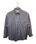 MAISON SPECIALメゾンスペシャル）の古着「Chambray Washable Wool Prime-Over Regular Collar Shirt / 11251311210」｜グレー