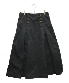 tricot COMME des GARCONS（トリココムデギャルソン）の古着「フロントボタンデザインスカート」｜ブラック