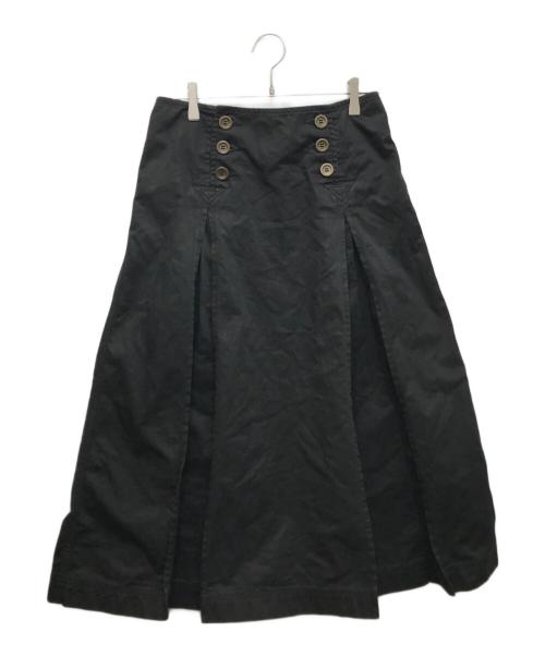 tricot COMME des GARCONS（トリココムデギャルソン）tricot COMME des GARCONS (トリココムデギャルソン) フロントボタンデザインスカート ブラック サイズ:Mの古着・服飾アイテム