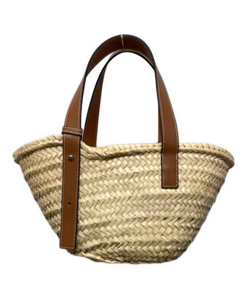 LOEWE（ロエベ）LOEWE (ロエベ) アナグラムカゴバッグスモールバスケット ベージュの古着・服飾アイテム