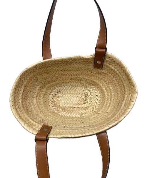 LOEWE（ロエベ）LOEWE (ロエベ) アナグラムカゴバッグスモールバスケット ベージュの古着・服飾アイテム