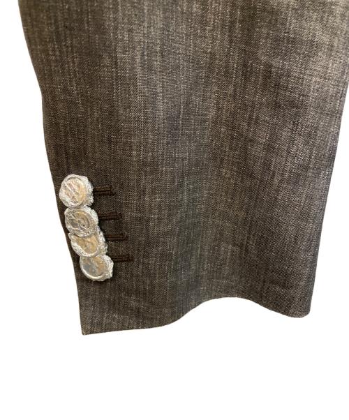 ZEGNA（ゼニア）ZEGNA (ゼニア) リネンテーラードジャケット ブラウン サイズ:44の古着・服飾アイテム