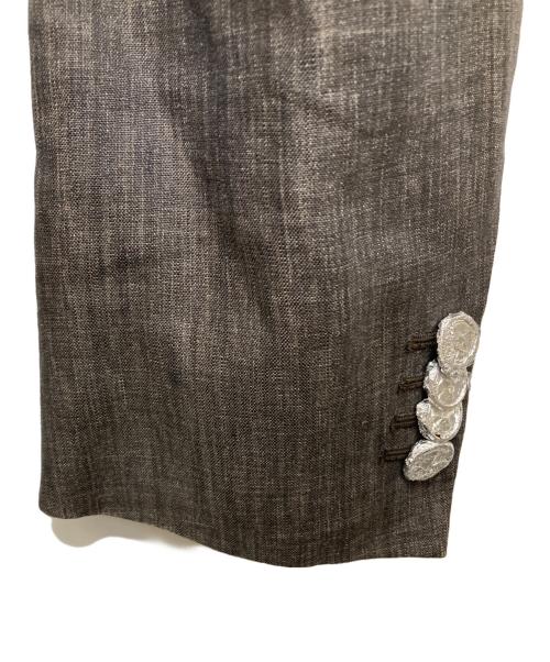 ZEGNA（ゼニア）ZEGNA (ゼニア) リネンテーラードジャケット ブラウン サイズ:44の古着・服飾アイテム