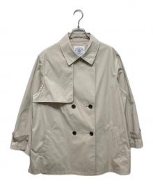 J.PRESS（ジェイプレス）の古着「【洗える・撥水】Reポリアーティローザ シングル トレンチコート」｜ベージュ
