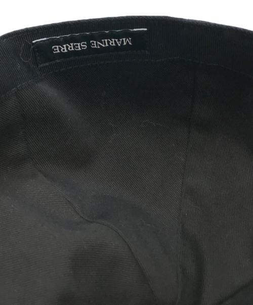 MARINE SERRE（マリーンセル）marine serre (マリーンセル) BASEBALL CAP ブラックの古着・服飾アイテム