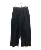 MARKAWAREマーカウェア）の古着「PLEATED WIDE TROUSERS / A23A-04PT01C」｜ブラック