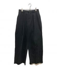 MARKAWARE（マーカウェア）の古着「PLEATED WIDE TROUSERS / A23A-04PT01C」｜ブラック