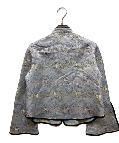 Mame Kurogouchi（マメクロゴウチ）mame kurogouchi (マメクロゴウチ) MANDARIN JACQUARD TOPS / MM17AW-SH040 シルバー サイズ:1の古着・服飾アイテム