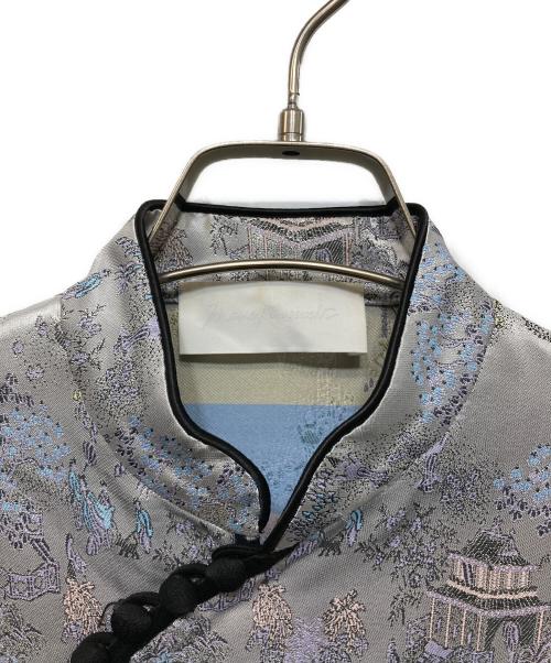 Mame Kurogouchi（マメクロゴウチ）mame kurogouchi (マメクロゴウチ) MANDARIN JACQUARD TOPS / MM17AW-SH040 シルバー サイズ:1の古着・服飾アイテム