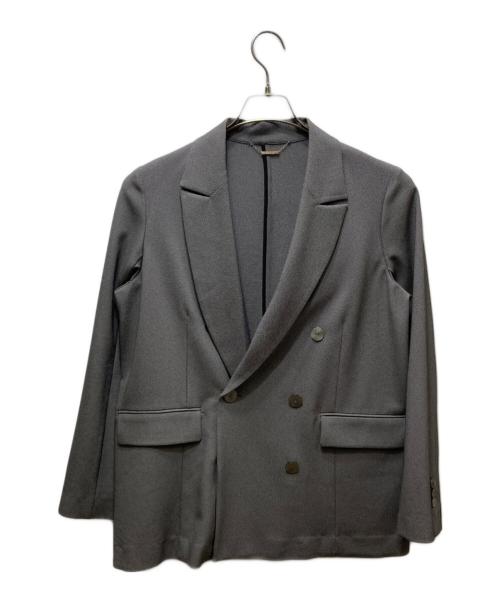 FRAY ID（フレイ アイディー）FRAY ID (フレイ アイディー) ダブルテーラードジャケット グレーの古着・服飾アイテム