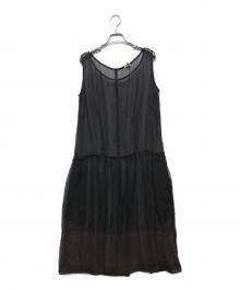 COMME des GARCONS COMME des GARCONS（コムデギャルソン コムデギャルソン）の古着「シアーノースリーブワンピース」｜ブラウン