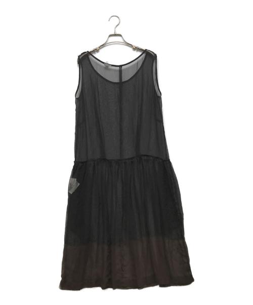 COMME des GARCONS COMME des GARCONS（コムデギャルソン コムデギャルソン）COMME des GARCONS COMME des GARCONS (コムデギャルソン コムデギャルソン) シアーノースリーブワンピース ブラウン サイズ:Sの古着・服飾アイテム