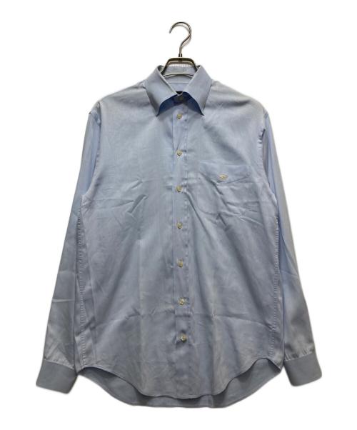 EMPORIO ARMANI（エンポリオ アルマーニ）EMPORIO ARMANI (エンポリオ アルマーニ) ボタンダウンシャツ ブルー サイズ:39の古着・服飾アイテム