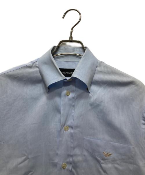 EMPORIO ARMANI（エンポリオ アルマーニ）EMPORIO ARMANI (エンポリオ アルマーニ) ボタンダウンシャツ ブルー サイズ:39の古着・服飾アイテム