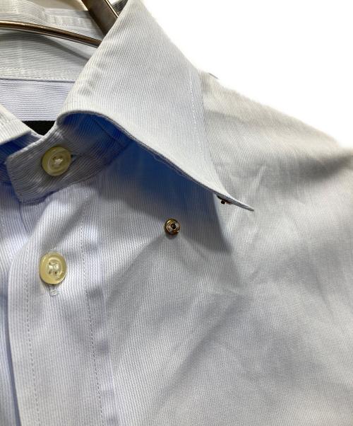 EMPORIO ARMANI（エンポリオ アルマーニ）EMPORIO ARMANI (エンポリオ アルマーニ) ボタンダウンシャツ ブルー サイズ:39の古着・服飾アイテム