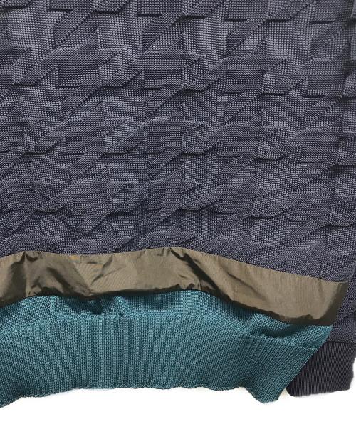 KOLOR（カラー）KOLOR (カラー) Houndstooth V-Neck Sweater ネイビー サイズ:１の古着・服飾アイテム