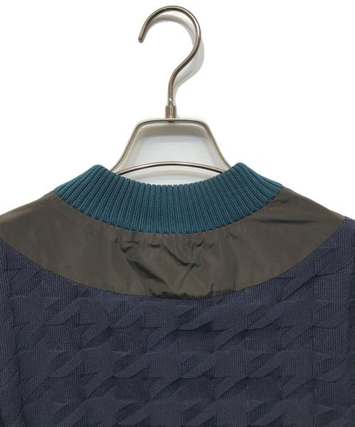 KOLOR（カラー）KOLOR (カラー) Houndstooth V-Neck Sweater ネイビー サイズ:１の古着・服飾アイテム