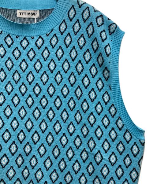 TTT MSW（ティー）TTT MSW (ティー) ニットベスト ブルー サイズ:XL 未使用品の古着・服飾アイテム