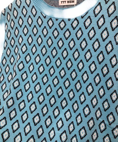 TTT MSW（ティー）TTT MSW (ティー) ニットベスト ブルー サイズ:XL 未使用品の古着・服飾アイテム