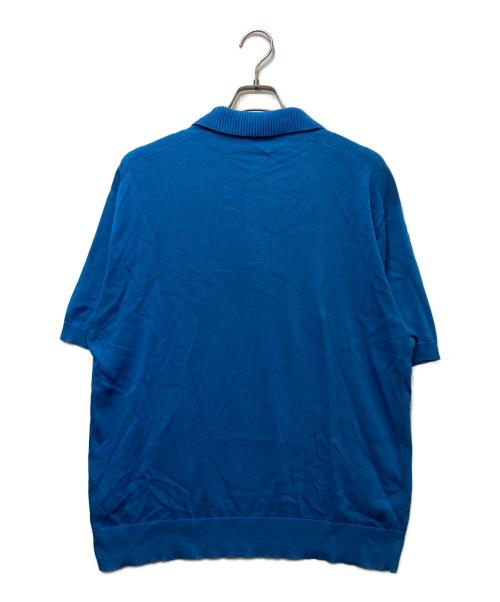 CABAN（キャバン）CABaN (キャバン) コットン ポロニットプルオーバー ブルー サイズ:Mの古着・服飾アイテム