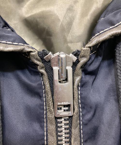 DIESEL（ディーゼル）DIESEL (ディーゼル) ナイロンフーデットジャケット ブラック サイズ:Sの古着・服飾アイテム