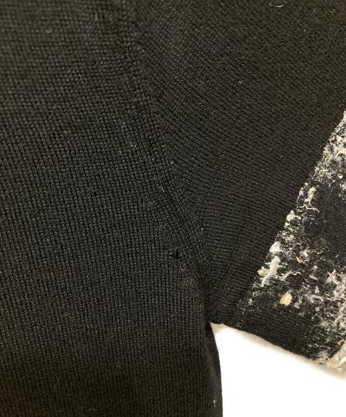 CHANEL（シャネル）CHANEL (シャネル) ツイード切替カシミヤ半袖ニット ブラック サイズ:38の古着・服飾アイテム