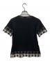 CHANEL (シャネル) ツイード切替カシミヤ半袖ニット ブラック サイズ:38：50000円