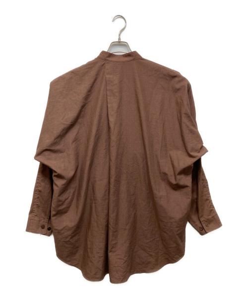 HOMME PLISSE ISSEY MIYAKE（オム プリッセ イッセイ ミヤケ）HOMME PLISSE ISSEY MIYAKE (オム プリッセ イッセイ ミヤケ) RB STYLO-BILLE EMBROIDERY SHIRT ブラウン サイズ:3の古着・服飾アイテム
