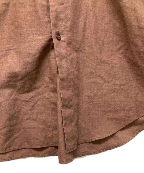 HOMME PLISSE ISSEY MIYAKE（オム プリッセ イッセイ ミヤケ）HOMME PLISSE ISSEY MIYAKE (オム プリッセ イッセイ ミヤケ) RB STYLO-BILLE EMBROIDERY SHIRT ブラウン サイズ:3の古着・服飾アイテム