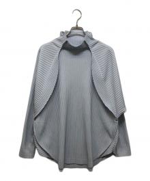 HOMME PLISSE ISSEY MIYAKE（オム プリッセ イッセイ ミヤケ）の古着「プリーツカットソー」｜グレー