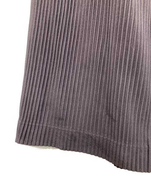 HOMME PLISSE ISSEY MIYAKE（オム プリッセ イッセイ ミヤケ）HOMME PLISSE ISSEY MIYAKE (オム プリッセ イッセイ ミヤケ) アシンメトリープリーツワイドパンツ ブラウン サイズ:3の古着・服飾アイテム