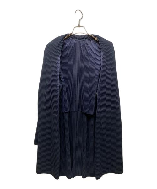 HOMME PLISSE ISSEY MIYAKE（オム プリッセ イッセイ ミヤケ）HOMME PLISSE ISSEY MIYAKE (オム プリッセ イッセイ ミヤケ) プリーツコート ネイビー サイズ:3の古着・服飾アイテム