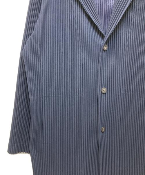 HOMME PLISSE ISSEY MIYAKE（オム プリッセ イッセイ ミヤケ）HOMME PLISSE ISSEY MIYAKE (オム プリッセ イッセイ ミヤケ) プリーツコート ネイビー サイズ:3の古着・服飾アイテム
