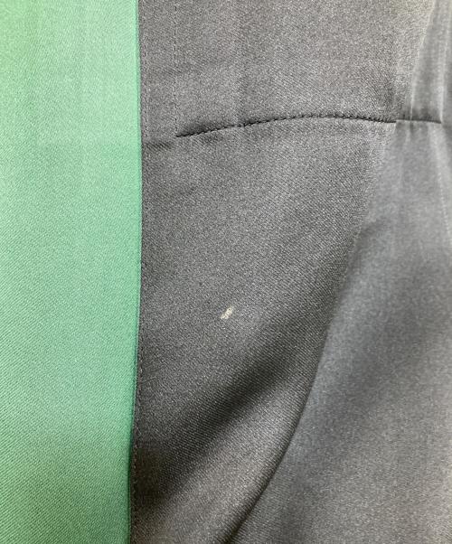 132 5. ISSEY MIYAKE（132 5. イッセイ ミヤケ）132 5. ISSEY MIYAKE (132 5. イッセイ ミヤケ) ポリエステルノーカラーコート ブラック×グリーン サイズ:3の古着・服飾アイテム