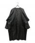 132 5. ISSEY MIYAKE（132 5. イッセイ ミヤケ）の古着「ポリエステルノーカラーコート」｜ブラック×グリーン