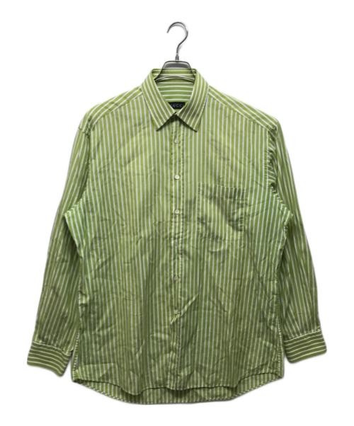 GUCCI（グッチ）GUCCI (グッチ) ストライプシャツ グリーン サイズ:41の古着・服飾アイテム