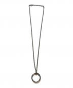 MM6 Maison Margielaエムエムシックスメゾンマルジェラ）の古着「NUMERIC MINIMAL SIGNATURE RING NECKLACE」｜シルバー