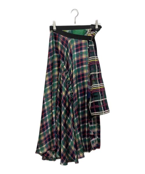 sacai（サカイ）sacai (サカイ) マルチカラーラップロングスカート マルチカラー サイズ:1の古着・服飾アイテム