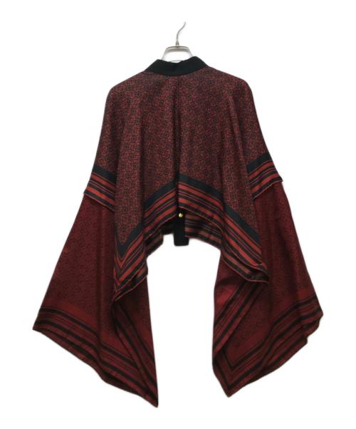 LOEWE（ロエベ）LOEWE (ロエベ) アナグラム釦総柄プリントシャツ レッド サイズ:34の古着・服飾アイテム