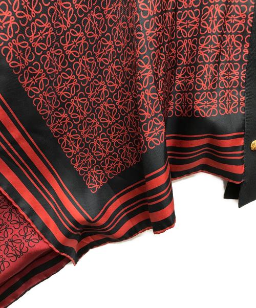 LOEWE（ロエベ）LOEWE (ロエベ) アナグラム釦総柄プリントシャツ レッド サイズ:34の古着・服飾アイテム